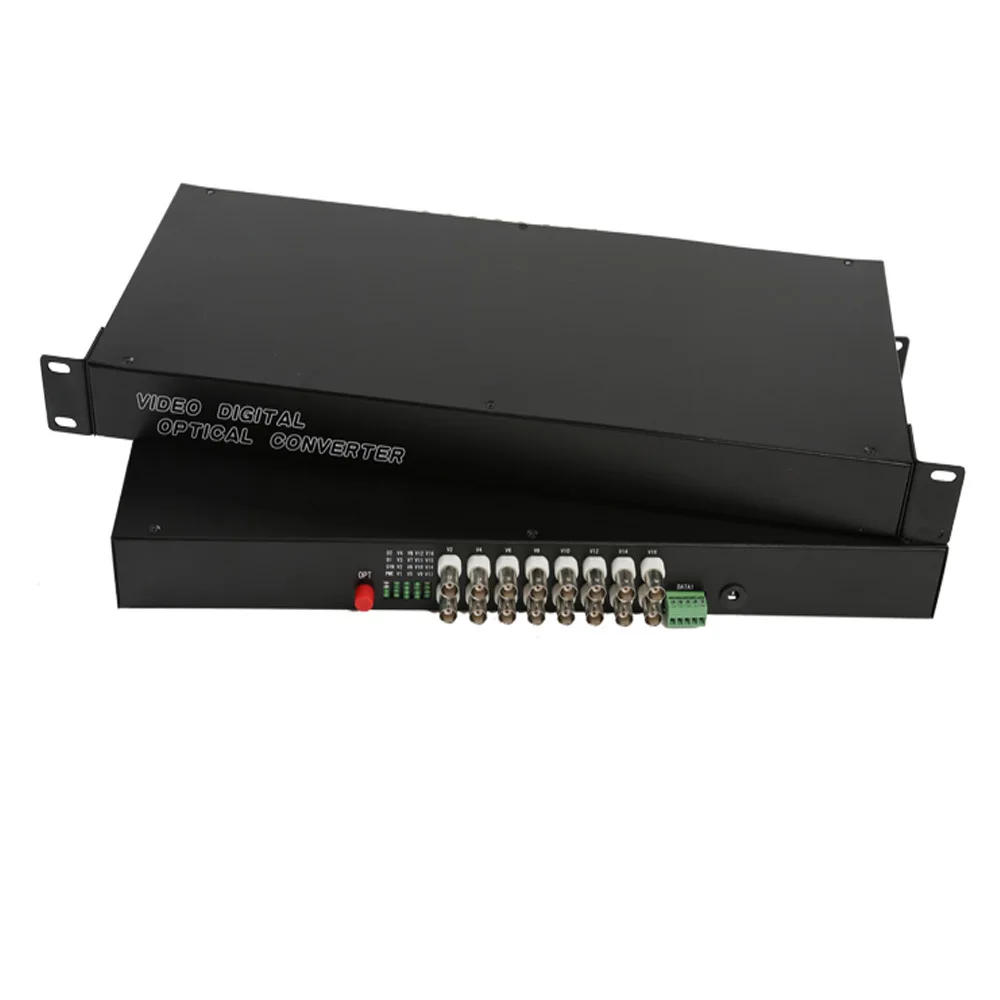 16 CH Video Fiber Optical Media Converters -16 BNC Transmitter Receiver RS485 Data Single mode 20Km 19 inch Rack For CCTV
16 CH Video Fiber Optical Media Converters -16 BNC Transmitter Receiver RS485 Data Single mode 20Km 19 inch Rack For CCTV