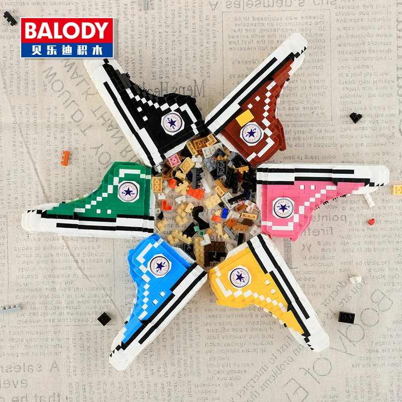 Balody 18081 Building Block Toe Buckle Lightning Sneaker Baskteball Sport Model Shoe Small Grain Assembling Toys For Children
Balody 18081 Building Block Toe Buckle Lightning Sneaker Baskteball Sport Model Shoe Small Grain Assembling Toys For Children