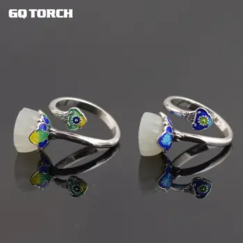 GQTORCH Natural Jade Ring 925 Silver Jewelry Lotus Seedpod Flower Shaped Blueing Process Vintage Type Ring For Women
GQTORCH Natural Jade Ring 925 Silver Jewelry Lotus Seedpod Flower Shaped Blueing Process Vintage Type Ring For Women