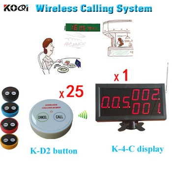 Wireless Waiter Service Call Pager Table System 1 Desktop LED Display Match 25pcs Press Buzzers
Wireless Waiter Service Call Pager Table System 1 Desktop LED Display Match 25pcs Press Buzzers