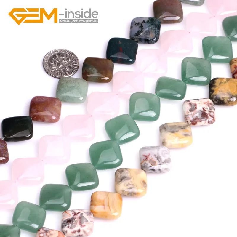 16mm Diagonal Square Assorted Material Natural Gem Stones Flat Beads For Jewelry Making Beads DIY 15" Strand Bulk Wholesale
16mm Diagonal Square Assorted Material Natural Gem Stones Flat Beads For Jewelry Making Beads DIY 15" Strand Bulk Wholesale