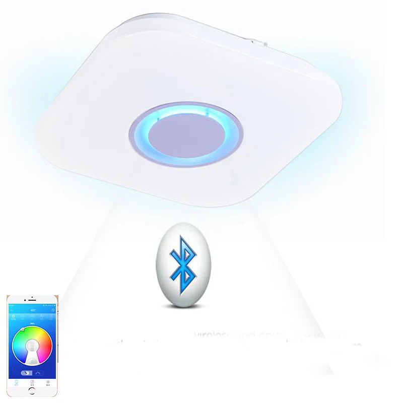 Smart APP Wireless Control Music Acryl LED Ceiling Light Fixtures with Bluetooth Speaker 36W RGB Color Changing Dimmable Light
Smart APP Wireless Control Music Acryl LED Ceiling Light Fixtures with Bluetooth Speaker 36W RGB Color Changing Dimmable Light