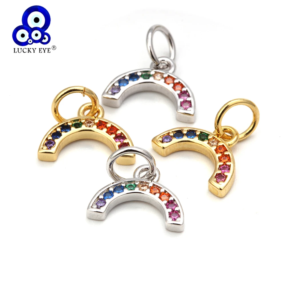 Luck Eye Rainbow Micro Pave Charms DIY Connectors For Woman Fashion Copper Jewelry Necklaces Pendants Accessories EY6169
Luck Eye Rainbow Micro Pave Charms DIY Connectors For Woman Fashion Copper Jewelry Necklaces Pendants Accessories EY6169