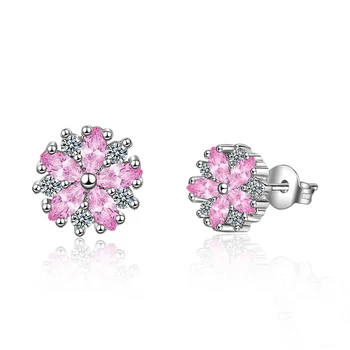 Romantic 925 Sterling Silver Cherry Blossom Stud Earrings Pink Enamel Crystal Earrings for Women Fine Jewelry
Romantic 925 Sterling Silver Cherry Blossom Stud Earrings Pink Enamel Crystal Earrings for Women Fine Jewelry