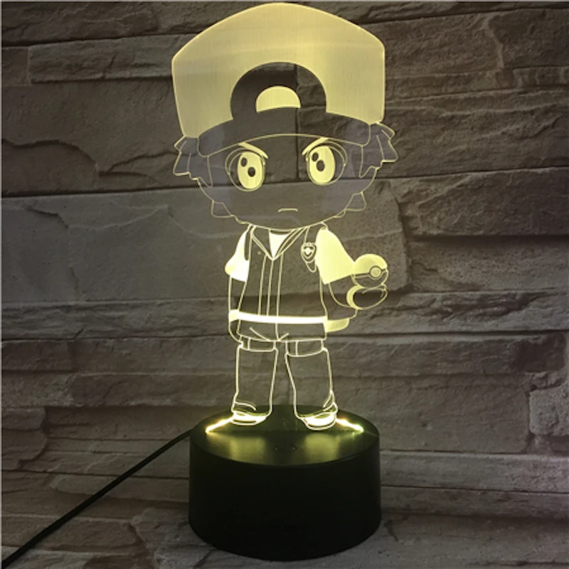 Pokemon Go Ash Ketchum Figure Kid Night Lamp LED Bedside luminaria Colorful Night Light Child Holiday Gift 3D Lamp Ash Ketchum
Pokemon Go Ash Ketchum Figure Kid Night Lamp LED Bedside luminaria Colorful Night Light Child Holiday Gift 3D Lamp Ash Ketchum