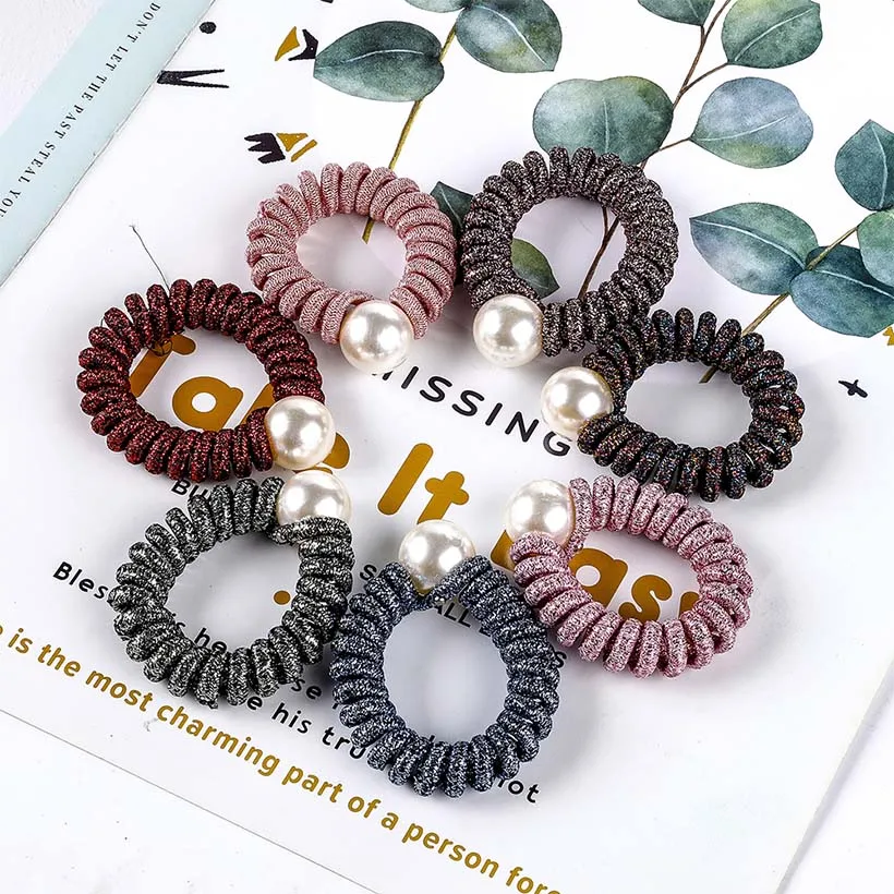 LEVAO 2PCS Women Pearl Electric Coil Scrunchies Simple Random Color Elastic Headbands Hairbands Girls Hair Tie Hair Accessories
LEVAO 2PCS Women Pearl Electric Coil Scrunchies Simple Random Color Elastic Headbands Hairbands Girls Hair Tie Hair Accessories
