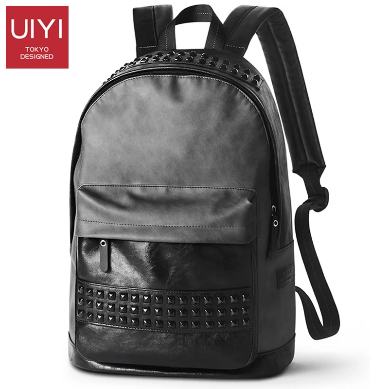 Brand Men Backpack PVC Leather Rivet School Backpack Bag Fashion Waterproof Travel Bag Casual Leather Book bags Male 2019 new
Brand Men Backpack PVC Leather Rivet School Backpack Bag Fashion Waterproof Travel Bag Casual Leather Book bags Male 2019 new