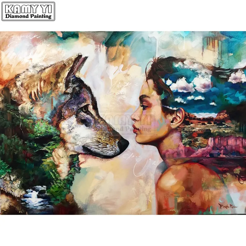 Needlework 3D Diamond Embroidery Wolf and Women Full Resin Crafts Picture Home Decor Mosaic Diy Square Diamond Painting LK1
Needlework 3D Diamond Embroidery Wolf and Women Full Resin Crafts Picture Home Decor Mosaic Diy Square Diamond Painting LK1