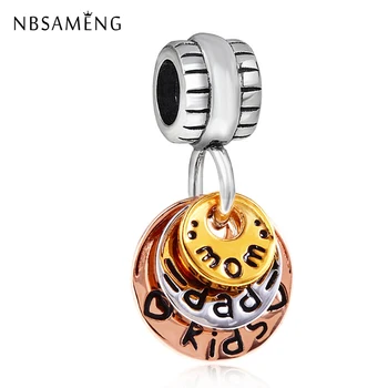 NBSAMENG 925 Sterling Silver Bead Rose Gold Love Happy Family Mom Dad Kids Pendant Charms Fit Original Bracelets Jewelry
NBSAMENG 925 Sterling Silver Bead Rose Gold Love Happy Family Mom Dad Kids Pendant Charms Fit Original Bracelets Jewelry