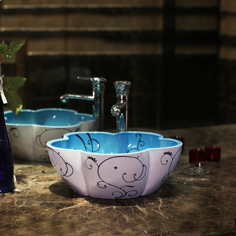 A1 European Mediterranean ceramic washbasin bathroom upper basin wash basin flower LO6211025
A1 European Mediterranean ceramic washbasin bathroom upper basin wash basin flower LO6211025