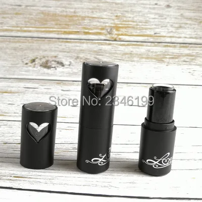 Golden Lipstick Tube Black Empty Lip Balm Tube DIY Heart-shaped Lipstick Container Empty Lipbalm Tube Cosmetic Container (7)
