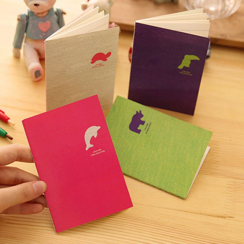 4pcs/lot 12*8.5cm Candy Colored Animals Interesting Little Notebook Portable Notebook Diary Stationery Student Prizes Small Book
4pcs/lot 12*8.5cm Candy Colored Animals Interesting Little Notebook Portable Notebook Diary Stationery Student Prizes Small Book