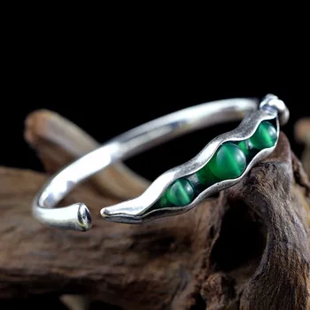 Hot Sale Women Elegant Green Leaf Lucky Seed Silver Bangle Classic Women S990 Pure Silver Bracelet Silver Beautiful Bracelets
Hot Sale Women Elegant Green Leaf Lucky Seed Silver Bangle Classic Women S990 Pure Silver Bracelet Silver Beautiful Bracelets