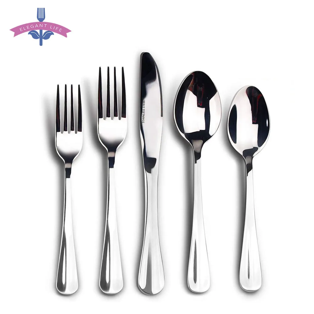 

20 PCS Stainless Steel Silverware Flatware Set Dinnerware Mirror Polishing Cutlery Sets With Box Spoons Knives for Drop Shipping