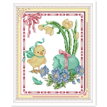 Easter Chicken Chinese Counted Cross Stitch Patterns Kit DMC Cross Stitch Fabric 11CT Printed On Canvas kits-for-embroidery
Easter Chicken Chinese Counted Cross Stitch Patterns Kit DMC Cross Stitch Fabric 11CT Printed On Canvas kits-for-embroidery