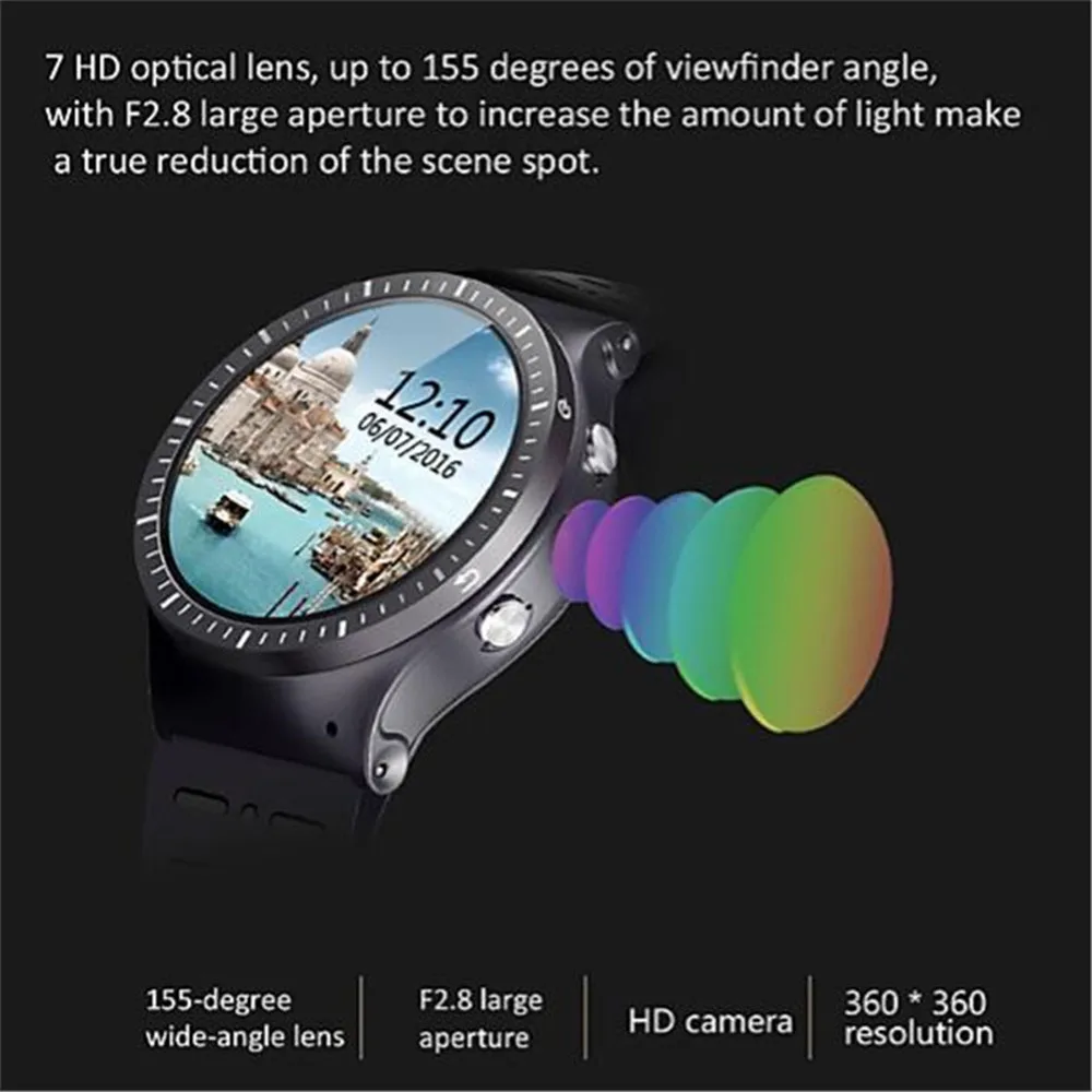 ZGPAX S99B 3G Смарт часы Android 5.1 SmartWatch телефон 512 МБ + 8 г GPS Wi Fi Bluetooth Шагомер сердечного