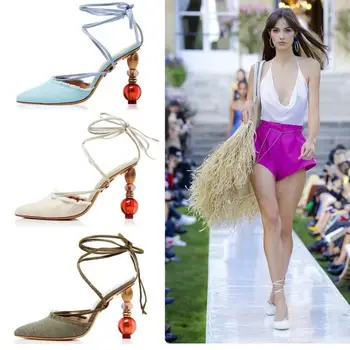 New Sexy Runway Women Strange Heel Sandals Ankle Strap Pumps Geometric High Heel Sandals Summer Sandalias Femme Size 34-43
New Sexy Runway Women Strange Heel Sandals Ankle Strap Pumps Geometric High Heel Sandals Summer Sandalias Femme Size 34-43
