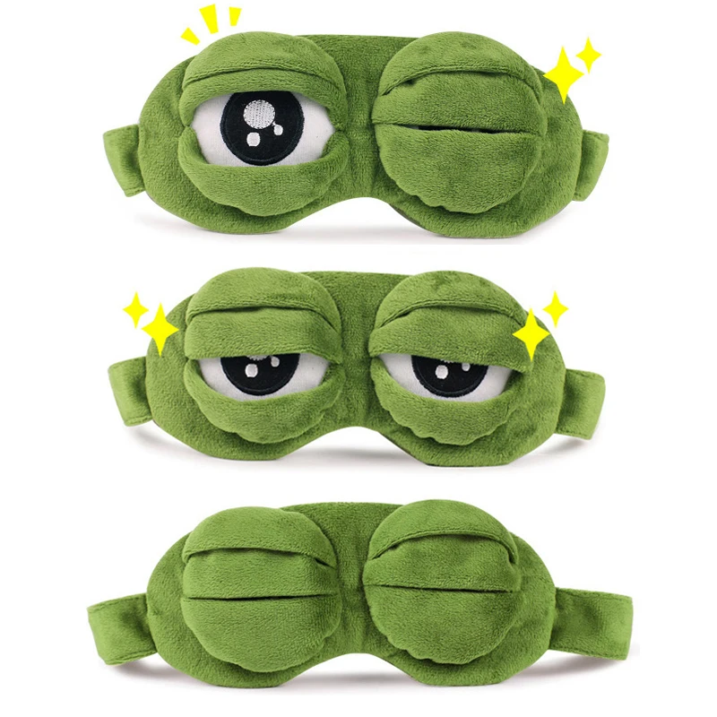 Cute Eyes Mask Cover Plush The Sad 3D Frog Green Eye Mask Cover Relax Sleeping Rest Travel Sleep Anime Funny Gift Beauty Goggles
Cute Eyes Mask Cover Plush The Sad 3D Frog Green Eye Mask Cover Relax Sleeping Rest Travel Sleep Anime Funny Gift Beauty Goggles