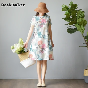 2020 short sleeve chinese dress traditional clothing women's cheongsam dress cotton linen qipao chinese dress qipao vestidos
2020 short sleeve chinese dress traditional clothing women's cheongsam dress cotton linen qipao chinese dress qipao vestidos