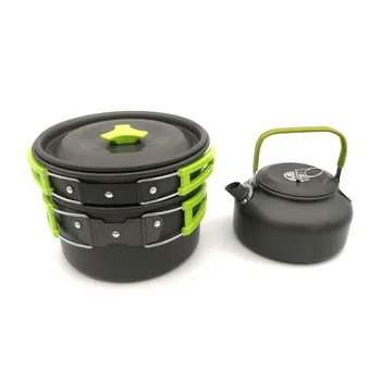 3 pcs Outdoor Camping Cookware Teapot Pot Frying Pan Set Portable Foldable Hiking Picnic Walking Utensils Tourist Tableware
3 pcs Outdoor Camping Cookware Teapot Pot Frying Pan Set Portable Foldable Hiking Picnic Walking Utensils Tourist Tableware