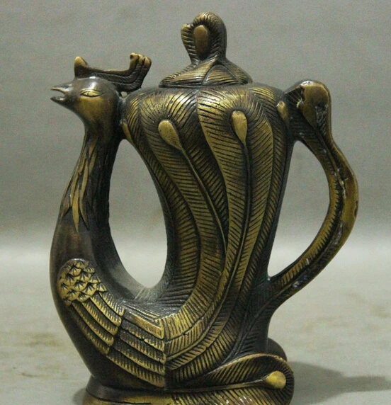 shitou 002714 6" Chinese Auspicious Bronze Peacock Peafowl Model Bird Statue Teapot Wine Pot
shitou 002714 6" Chinese Auspicious Bronze Peacock Peafowl Model Bird Statue Teapot Wine Pot