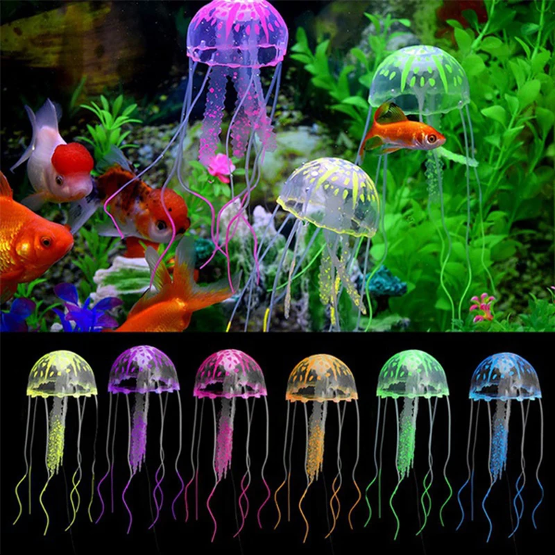 1Pcs Lovely Silicone Artificial Jellyfish Style Swim Glowing Effect Fish Tank Aquarium Decoration Accessorie Random Color
1Pcs Lovely Silicone Artificial Jellyfish Style Swim Glowing Effect Fish Tank Aquarium Decoration Accessorie Random Color