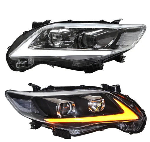 2pcs tuning cars Head lamp For Corolla 2011 2012 2013year Headlights LED DRL Running lights Bi-Xenon Beam Fog lights angel eyes
2pcs tuning cars Head lamp For Corolla 2011 2012 2013year Headlights LED DRL Running lights Bi-Xenon Beam Fog lights angel eyes
