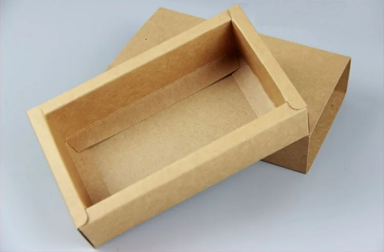 

20pcs Kraft Drawer paper Box for Gift\Handmade Soap\Crafts\Jewelry\Macarons Packing Brown Paper Boxes inner size 9*6*4