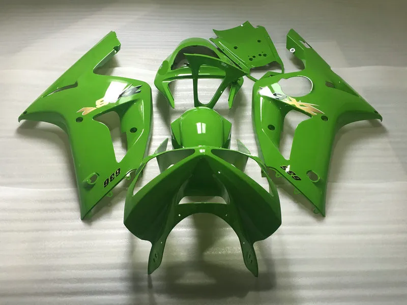 Высококачественный комплект обтекателей под давлением для KAWASAKI Ninja ZX6R 636 03 04 ZX 6R 2003 2004 ABS TOP green Обтекатели в