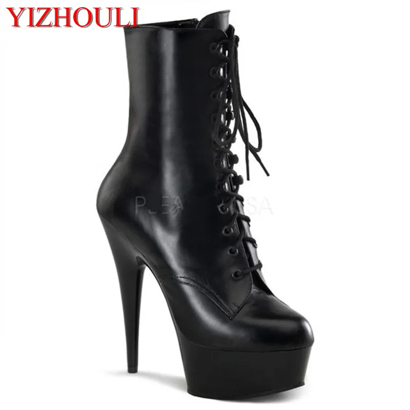 Matte black 15 cm stiletto heels sexy catwalk models low boots, zipper opening pole dancing shoes
Matte black 15 cm stiletto heels sexy catwalk models low boots, zipper opening pole dancing shoes