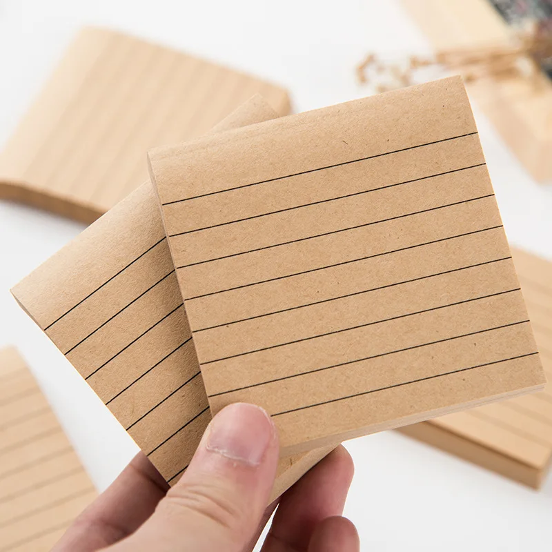2 pcs Kraft Paper Striped Lined Sticky Notes Memo Pad Removable Self-Stick Note Office Home School Supplies,100 Sheets/Pad
2 pcs Kraft Paper Striped Lined Sticky Notes Memo Pad Removable Self-Stick Note Office Home School Supplies,100 Sheets/Pad