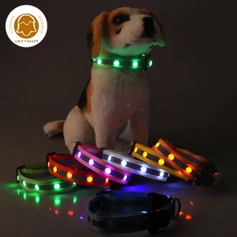 LED Name Nylon Pet Dog Collar Luminous Night Safety Led Light-up Flashing Glow in the Dark For Puppy Cat Small Dogs Collars
LED Name Nylon Pet Dog Collar Luminous Night Safety Led Light-up Flashing Glow in the Dark For Puppy Cat Small Dogs Collars