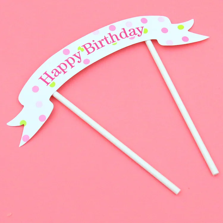 1 шт. необычный Топпер для торта разные цвета двойная палка дня рождения