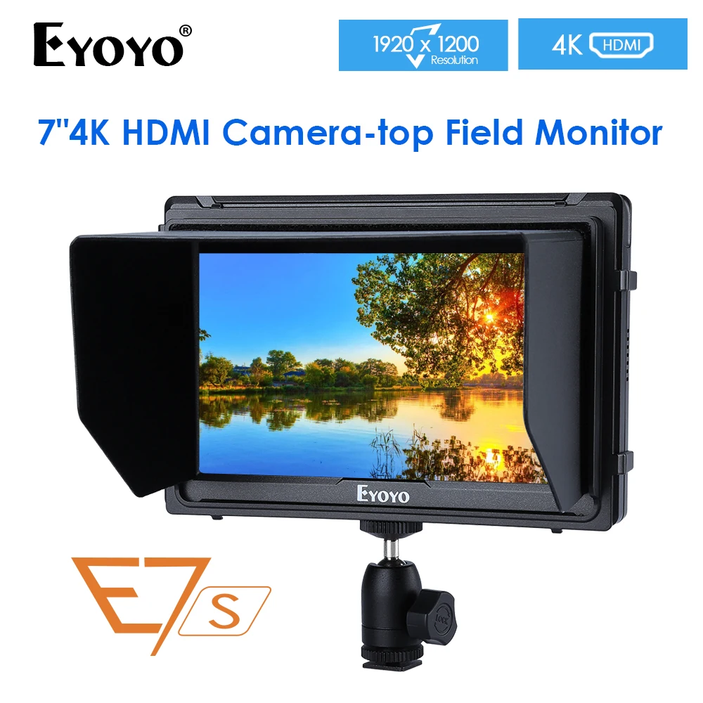EYOYO E7S 7" Inch SDI 4K HDMI Camera Field Monitor Full HD 1920x1200 IPS LCD Monitor Display for DSLR Cameras Stabilizer
EYOYO E7S 7" Inch SDI 4K HDMI Camera Field Monitor Full HD 1920x1200 IPS LCD Monitor Display for DSLR Cameras Stabilizer