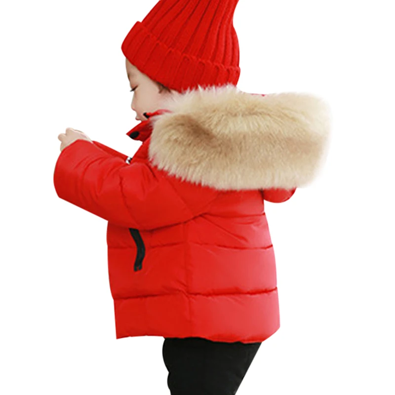Baby Girls Boys Winter Warm Clothing Cotton Fur Coat Outerwear Infant Children Outfits Clothes Casual Sports Hooded | Детская одежда и