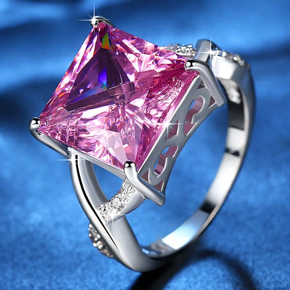 Beiver Fashion Women Rhodium Plated Luxury Pink Princess Cubic Zirconia CZ Wedding Ring LR0080
Beiver Fashion Women Rhodium Plated Luxury Pink Princess Cubic Zirconia CZ Wedding Ring LR0080