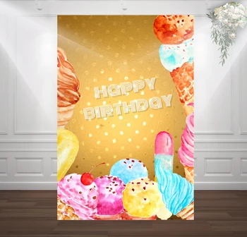 HUAYI happy birthday Ice cream theme photography backdrop photo background for girl Birthday Party baby shower decor sm-173
HUAYI happy birthday Ice cream theme photography backdrop photo background for girl Birthday Party baby shower decor sm-173