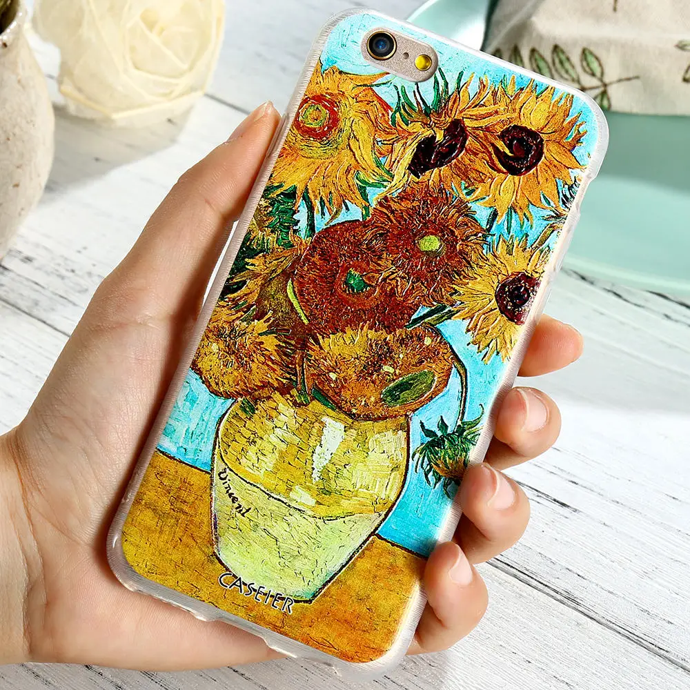 CASEIER Van Gogh Sunflower Case For iPhone 6 6s Plus 5S SE Case Oil Painting For Samsung Galaxy S7 S6 Edge Cover 3D Cartoon Capa
CASEIER Van Gogh Sunflower Case For iPhone 6 6s Plus 5S SE Case Oil Painting For Samsung Galaxy S7 S6 Edge Cover 3D Cartoon Capa