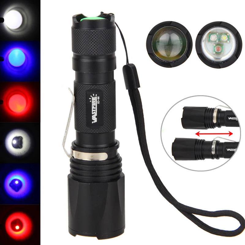 2000LM Tactical Waterproof 3 Color Red,White,UV Flashlight Zoomable White Red UV Purple Lamp 3X XPE LED Flashlight Torch Hunting 
2000LM Tactical Waterproof 3 Color Red,White,UV Flashlight Zoomable White Red UV Purple Lamp 3X XPE LED Flashlight Torch Hunting