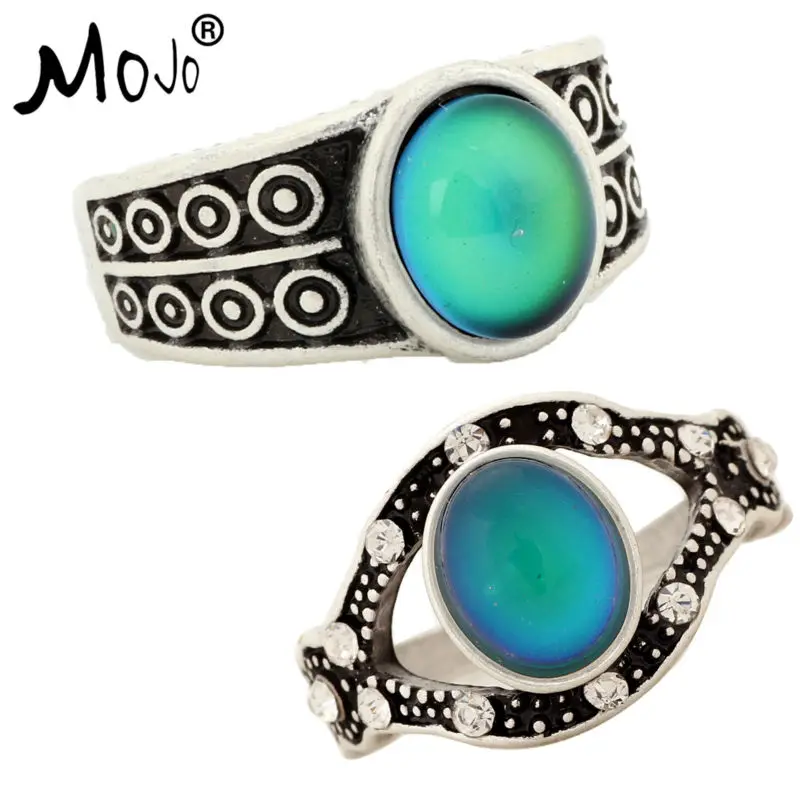 2PCS Vintage Bohemia Retro Color Change Mood Ring Emotion Feeling Changeable Ring Temperature Control Ring for Women RS007-RS001
2PCS Vintage Bohemia Retro Color Change Mood Ring Emotion Feeling Changeable Ring Temperature Control Ring for Women RS007-RS001