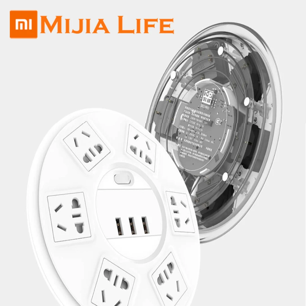 Xiaomi TP Lightning protection Power Strip 6 Ports with 3 USB 2500W 10A Fast Charging 2.1A USB Surge Protect Power Plug Charger
Xiaomi TP Lightning protection Power Strip 6 Ports with 3 USB 2500W 10A Fast Charging 2.1A USB Surge Protect Power Plug Charger