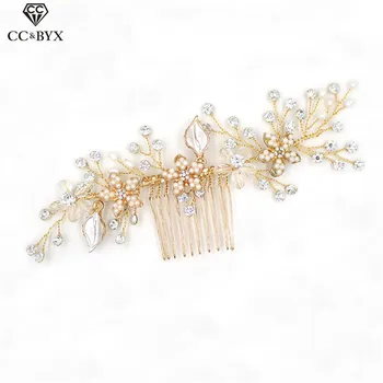 CC Hair Combs Hairpins Gold-Color Flower Rhinestone Beads Wedding Hair Accessories For Bride Engagement Handmade Jewelry O835
CC Hair Combs Hairpins Gold-Color Flower Rhinestone Beads Wedding Hair Accessories For Bride Engagement Handmade Jewelry O835