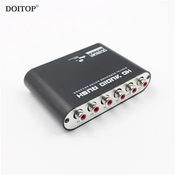 DOITOP 5.1 Channel Digital Audio Sound Decoder SPDIF Coaxial to RCA DTS AC-3 Digital to 5.1 Amplifier Optical Analog Converter