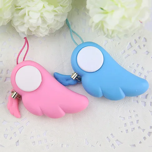 

10pcs 90DB Girl Self-Defense Anti-Wolf Security Siren Small Wing Keychain Pendant Elderly And Children Calling For Help Siren