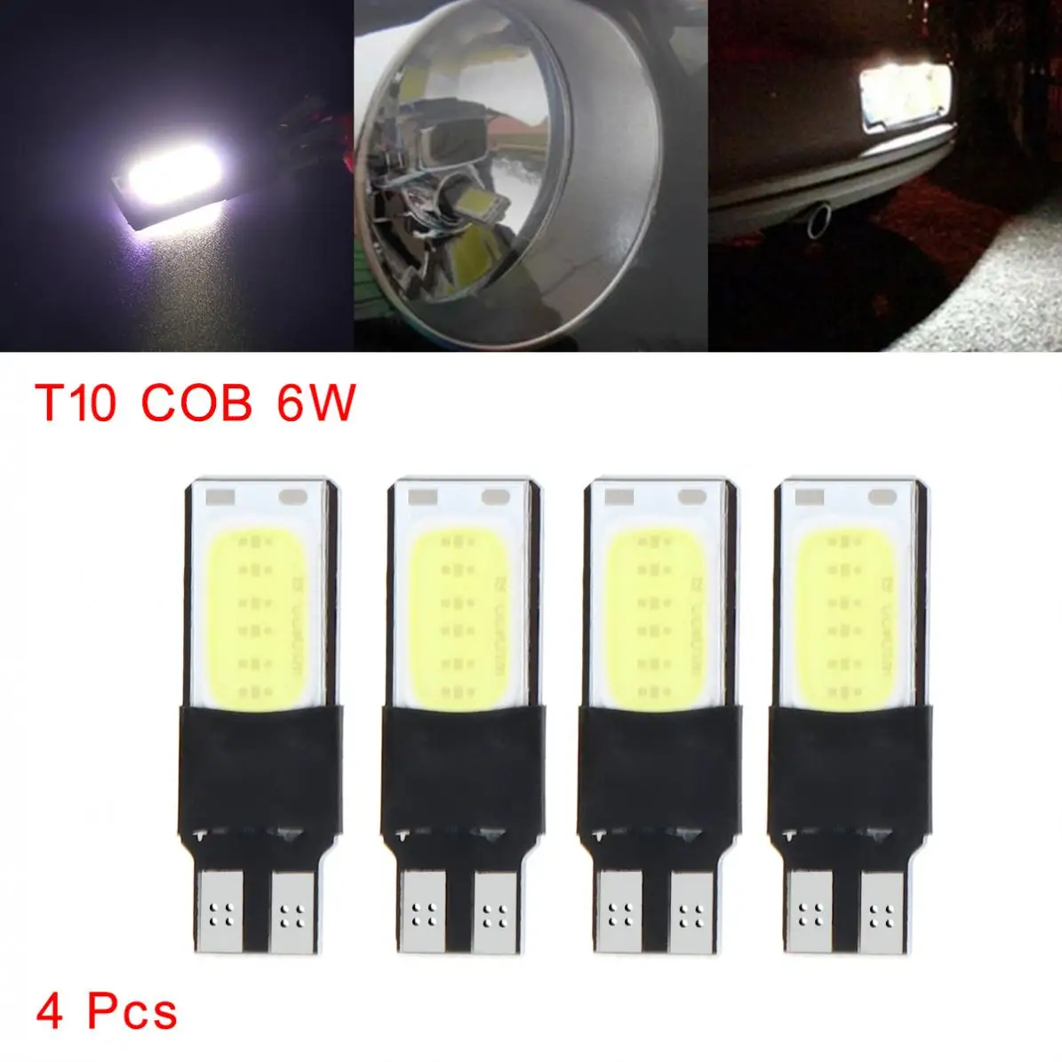 4pcs! T10 W5W LED Auto Car Interior Light 194 168 2825 12961 White LED 6W No Error COB Canbus Side Lamp Wedge Light Parking Bulb
4pcs! T10 W5W LED Auto Car Interior Light 194 168 2825 12961 White LED 6W No Error COB Canbus Side Lamp Wedge Light Parking Bulb