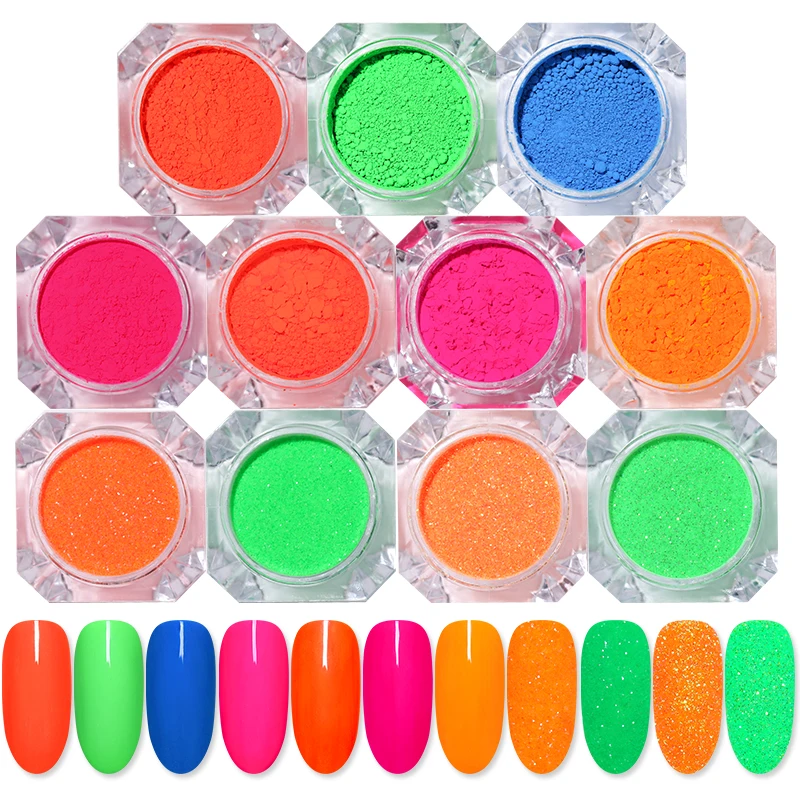 1 Box Neon Pigment Nail Powder Glitter Powder Dust Fluorescent Colors DIY Full Tips Nail Art Decoration Designs Summer Theme
1 Box Neon Pigment Nail Powder Glitter Powder Dust Fluorescent Colors DIY Full Tips Nail Art Decoration Designs Summer Theme