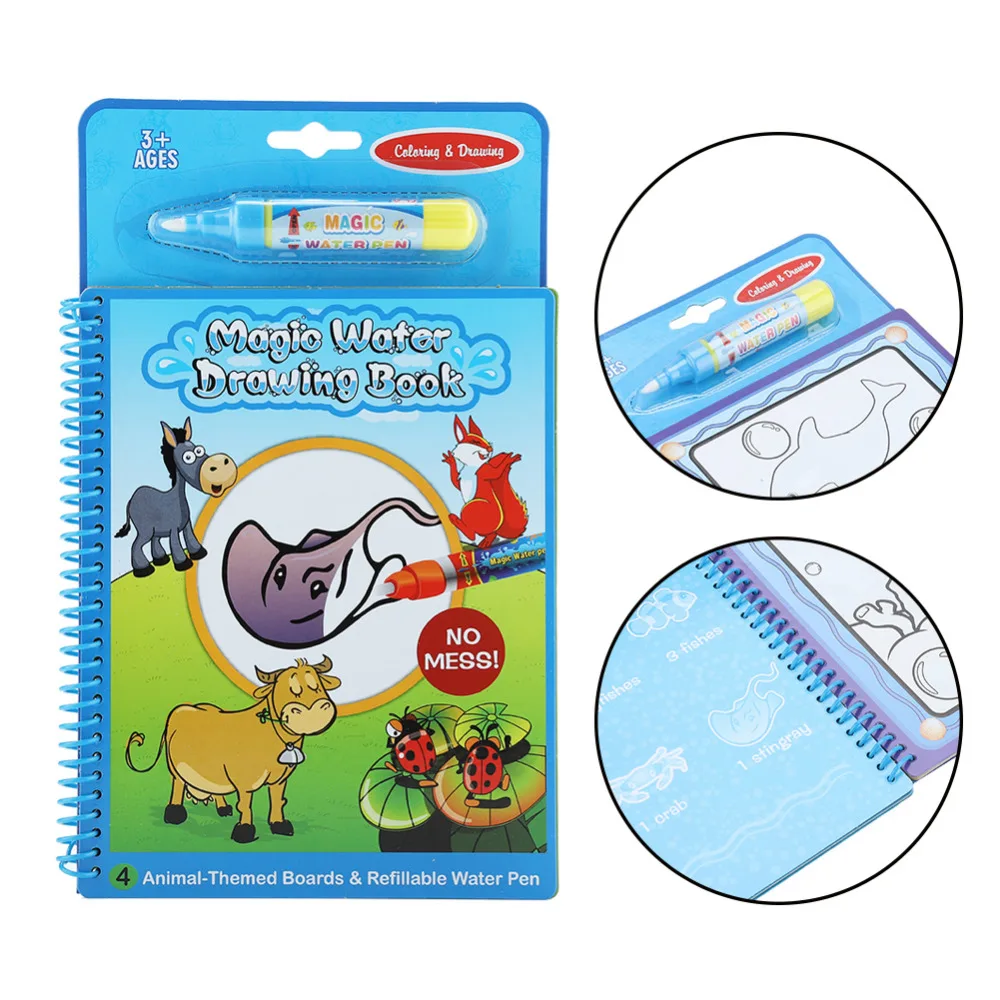 Magic Water Drawing Book Coloring Book Doodle with Pen Painting Board Juguetes For Children Education Drawing Toy 6 Colors
Magic Water Drawing Book Coloring Book Doodle with Pen Painting Board Juguetes For Children Education Drawing Toy 6 Colors