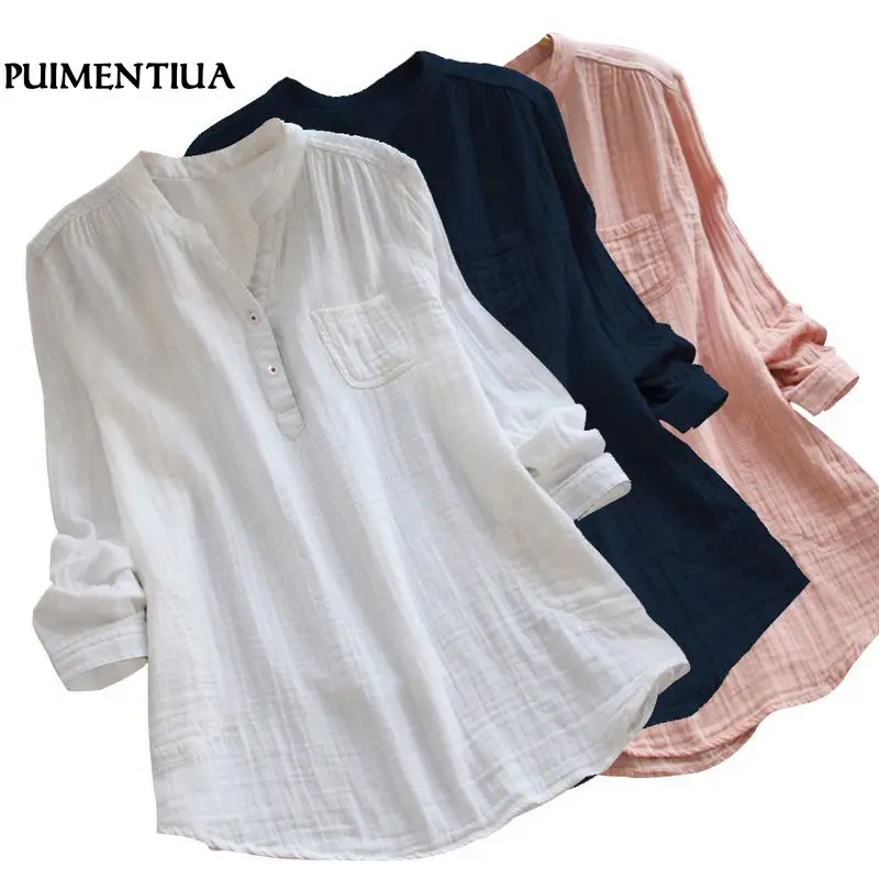 Puimentiua 2018 Women Blouses Casual V-Neck Long Sleeve Shirts Tops Autumn Loose Tunic Blusa Camisas Feminina Plus Size Shirt
Puimentiua 2018 Women Blouses Casual V-Neck Long Sleeve Shirts Tops Autumn Loose Tunic Blusa Camisas Feminina Plus Size Shirt