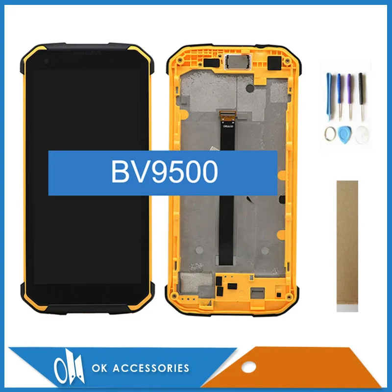 5.7 Inch With Frame For Blackview BV9500 LCD Display+Touch Screen Digitizer Assembly Replacement Black Color With Tools Tape
5.7 Inch With Frame For Blackview BV9500 LCD Display+Touch Screen Digitizer Assembly Replacement Black Color With Tools Tape