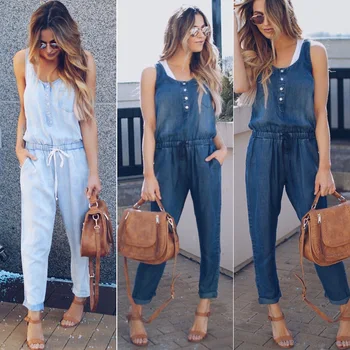 Denim Overalls Women Coat Fall 2019 New Jumpsuits Female Pencil Pant Long Trousers Female Cowboy sleeveless Salopette Femme
Denim Overalls Women Coat Fall 2019 New Jumpsuits Female Pencil Pant Long Trousers Female Cowboy sleeveless Salopette Femme